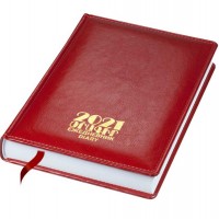 Diary 2021 hard cover, red